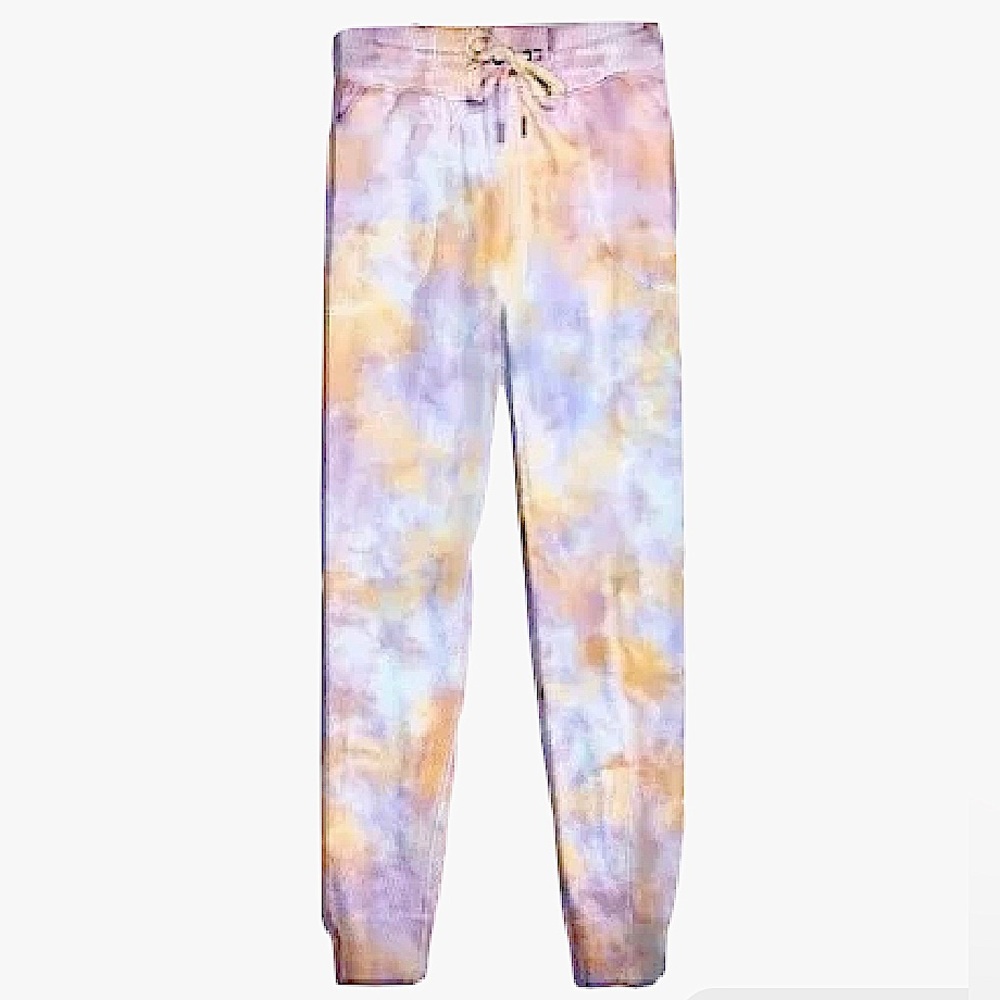SIMPLY THREADS || Slim Brushed Jogger in Pink/Orange Tie Dye - SZ XS